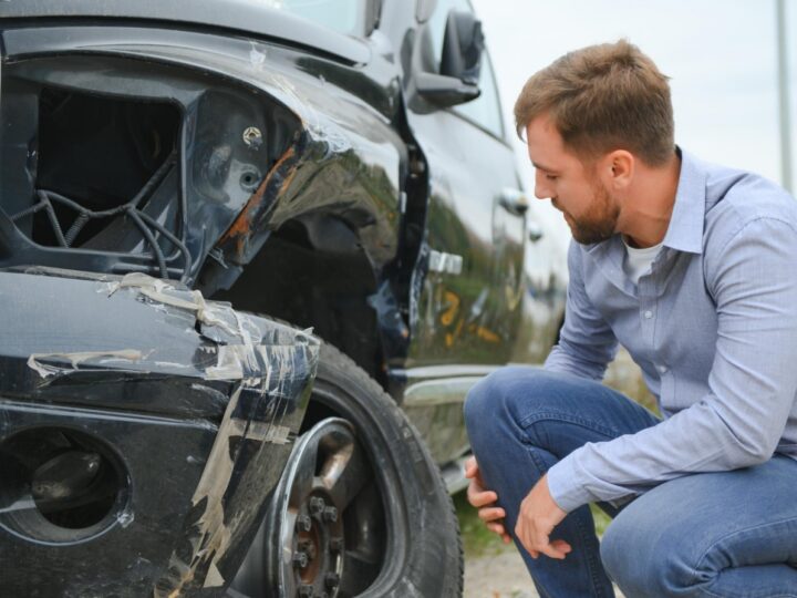 19-letni kierowca BMW dachował pod Przemyślem będąc pod wpływem alkoholu