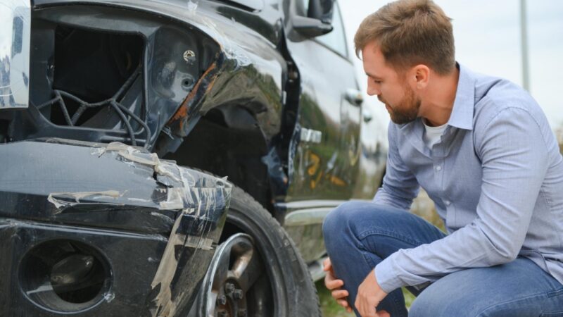 19-letni kierowca BMW dachował pod Przemyślem będąc pod wpływem alkoholu